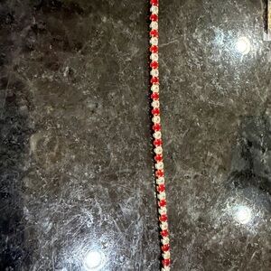 Elegant Red and Gold Bracelet